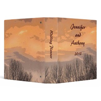 Autumn Sunset Wedding Planner Vinyl Binder