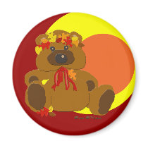 Autumn Teddy Magnet