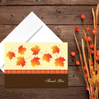 Autumn Thank You card