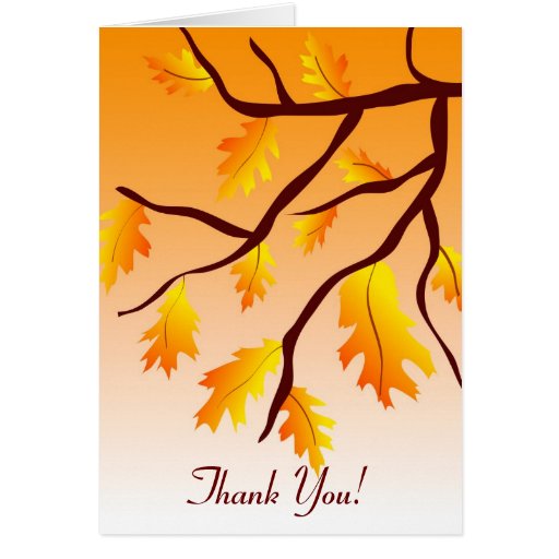 Autumn Thank You! - Card | Zazzle