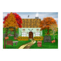 Autumn Thatched Cottage posters by irishcountry Autumn Thatched Cottage posters
