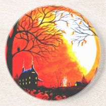 Autumn Themed Coaster "Burning Leaves"