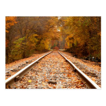 Autumn Tracks postcard
