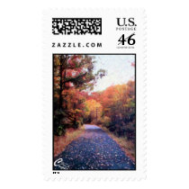 Autumn Trail II Postage Stamps