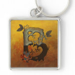 Autumn Tree Monogram B Key Chain