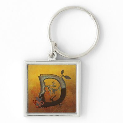 Autumn Tree Monogram D Key Chain by initials
