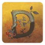 Autumn Tree Monogram D Sticker