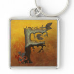 Autumn Tree Monogram F Key Chain