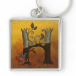 Autumn Tree Monogram H Keychains