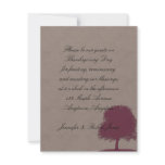 Autumn Tree on Taupe Thanksgiving Invitation