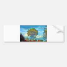 Autumn Tree Painting Bumper Stickers