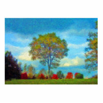 Autumn Tree Painting Photo Cutout