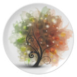 Autumn Tree Party Plate