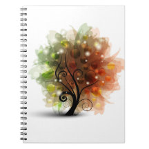 Autumn Tree Spiral Notebooks