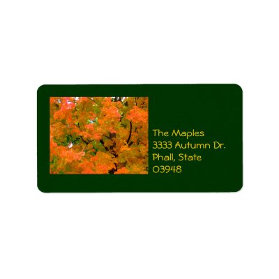 Autumn Trees Address Label