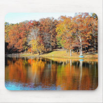 Autumn Trees and Lake Reflections mousepads by GingerBarritt Autumn Trees and Lake Reflections mousepads