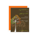 Autumn Trees on Brown Save The Date Postcard by fat_fa_tin Autumn Trees on Brown Save The Date Postcard