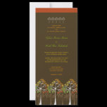 Autumn Trees on Brown Wedding Invitation