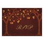 Autumn Trees RSVP Response Card Custom Invitation