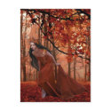 Autumn Tryst Postcard by hiddenrealms Autumn Tryst Postcard