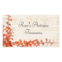 Autumn Vine Wedding Business Card Templates