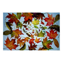 Autumn Vortex - Maple Leaves posters by patsarts Autumn Vortex - Maple Leaves posters