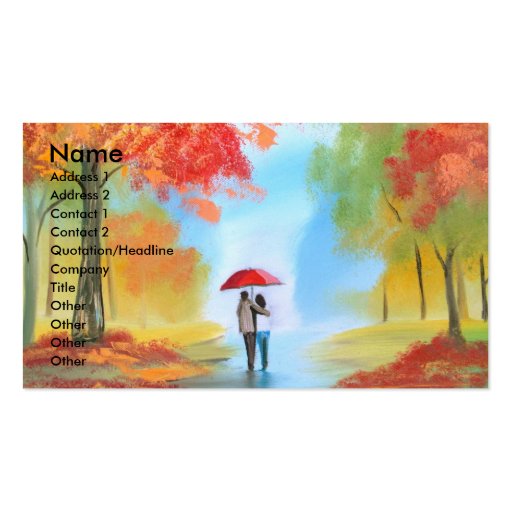 Autumn walk business card templates (front side)