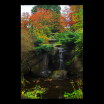 Autumn waterfall posters