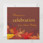 Autumn Wedding Celebration Invitation invitation