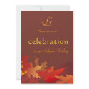 Autumn Wedding Celebration Invitation invitation