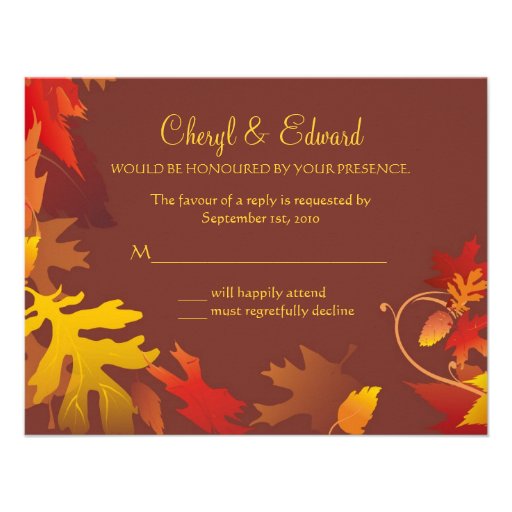Autumn Wedding Celebration Invitation