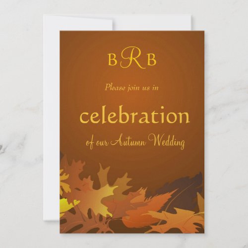 Autumn Wedding Celebration Invitation - Custom invitation