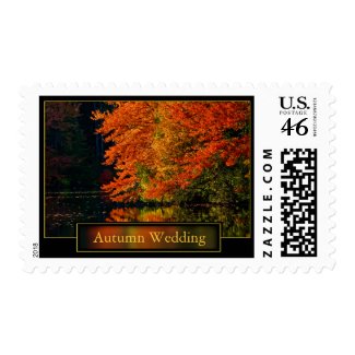 Autumn Wedding Invitation Postage stamp