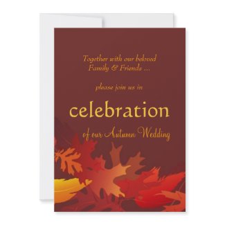 Autumn Wedding Invitations - Fall Leaves invitation