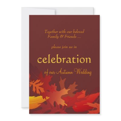 Autumn Wedding Invitations - Fall Leaves by SquirrelHugger