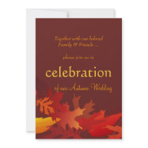 Autumn Wedding Invitations - Fall Leaves