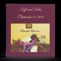 Autumn Wedding personalized binder binders