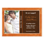 Autumn Wedding Photo Save the Date Invitations
