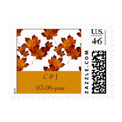 autumn wedding Postage