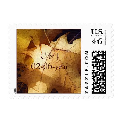 autumn wedding Postage postage