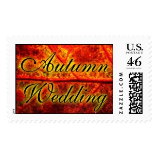 Autumn Wedding Postage Stamp stamp