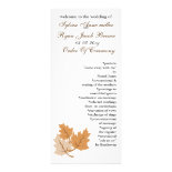 autumn Wedding program Custom Rack Cards