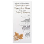 autumn Wedding program Custom Rack Cards