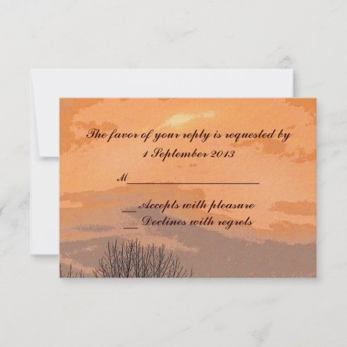 Autumn Wedding RSVP zazzle_invitation