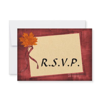 Autumn Wedding RSVP Invites