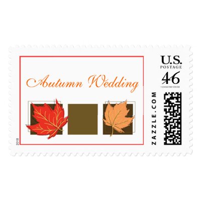 Autumn Weddings Save The Date Postage Stamps