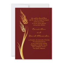 Autumn Wheat Wedding Invitation