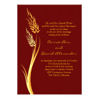Autumn Wheat Wedding Invitation
