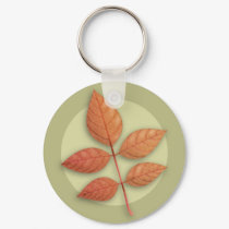 Autumn White Ash Leaf Keychain