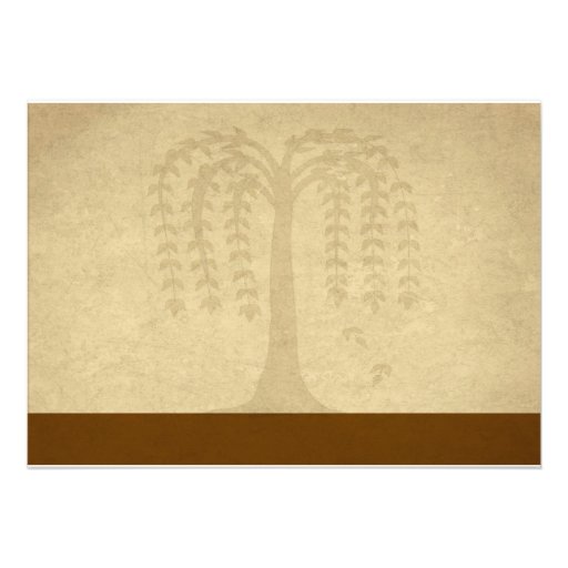 Autumn Willow Tree Wedding Invitation